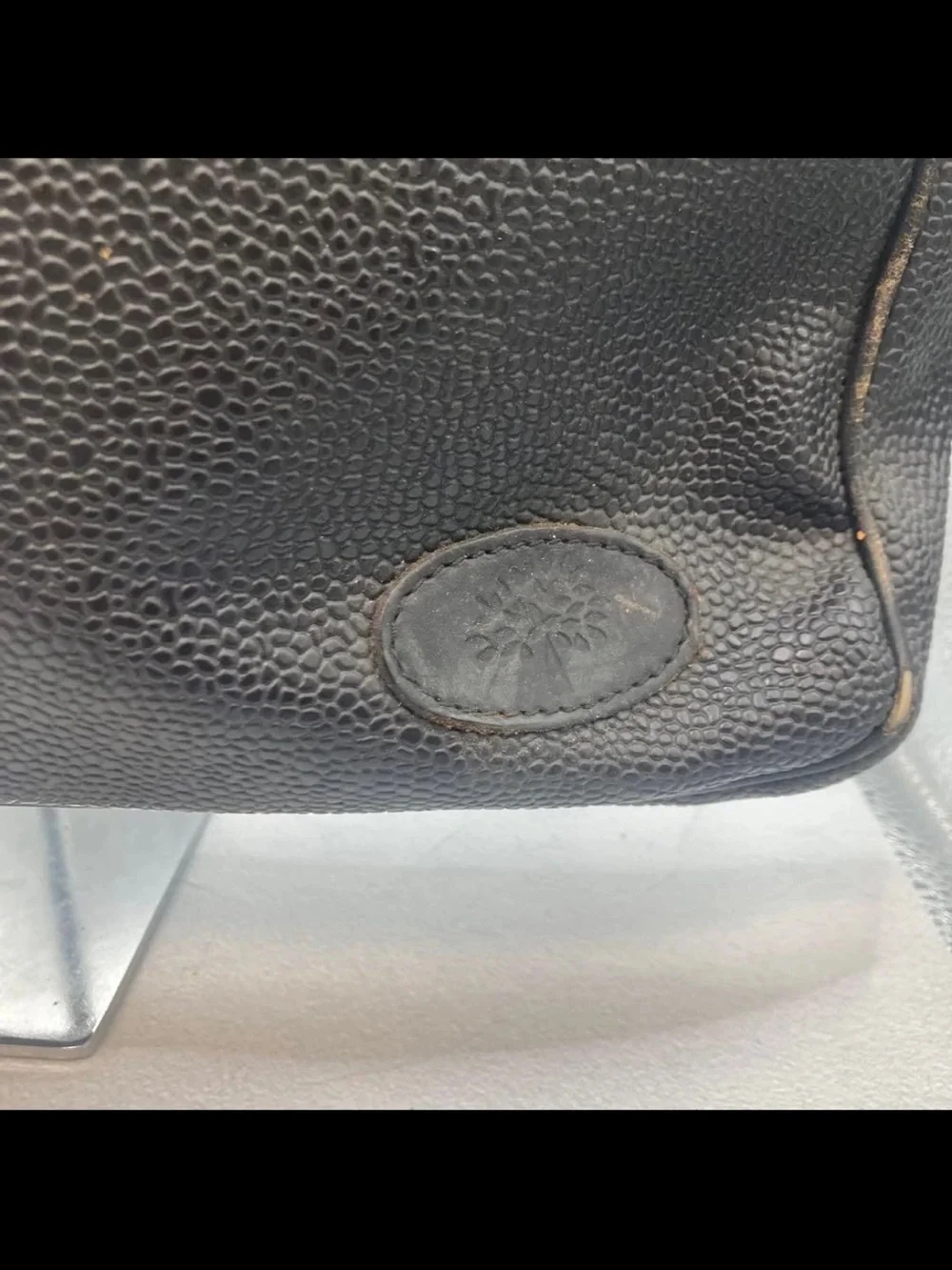 Mulberry Black Textured Leather Briefcase with Buckle